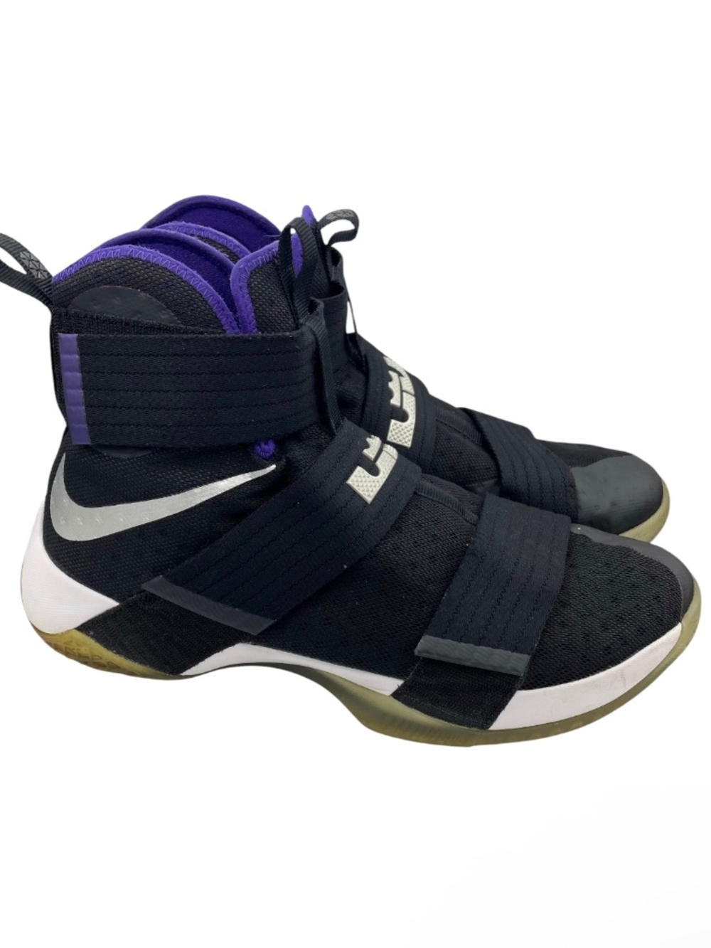 NIKE LeBron Soldier-Ten hightop mens sneakers Size 13 black/purple